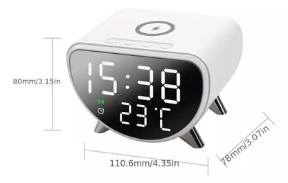 RELOJ DESPERTADOR CON CARGADOR INALAMBRI